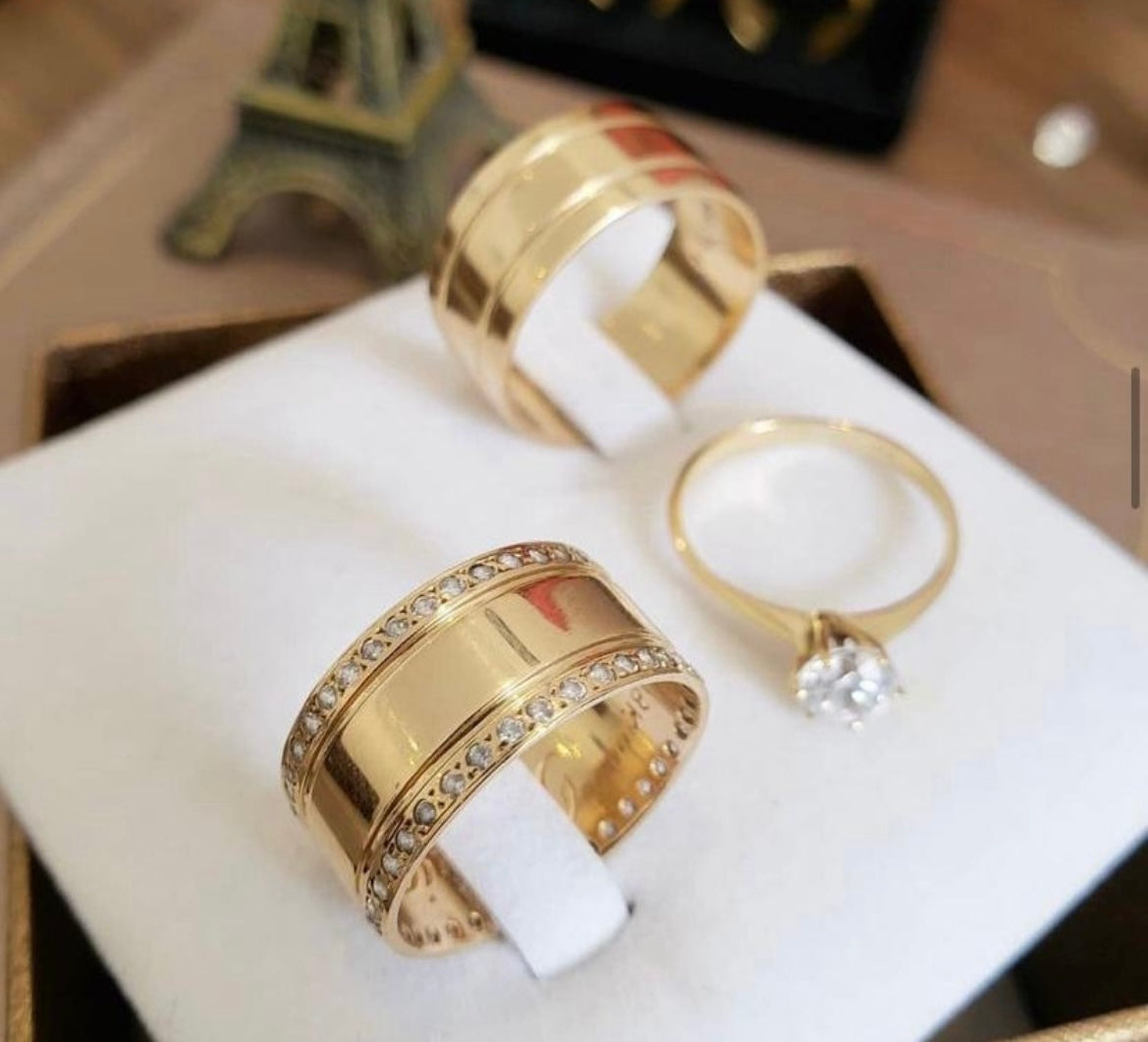 Conjunto Alianças de Moeda Antiga - Paixão Ardente
