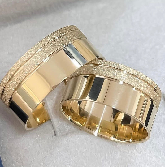 Conjunto Alianças de Moeda Antiga - Praga Mágica 10mm