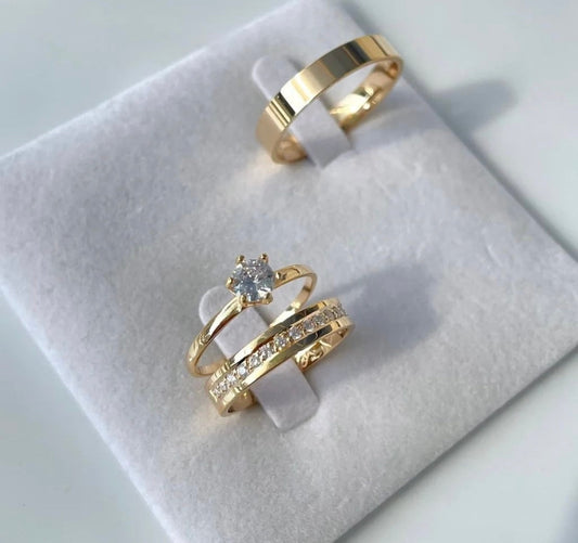 Conjunto Alianças de Moeda Antiga - Praga 4mm