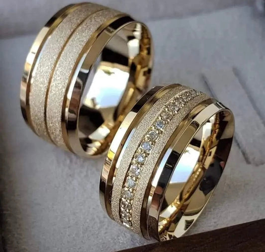 Conjunto Alianças de Moeda Antiga - Belfast 9mm