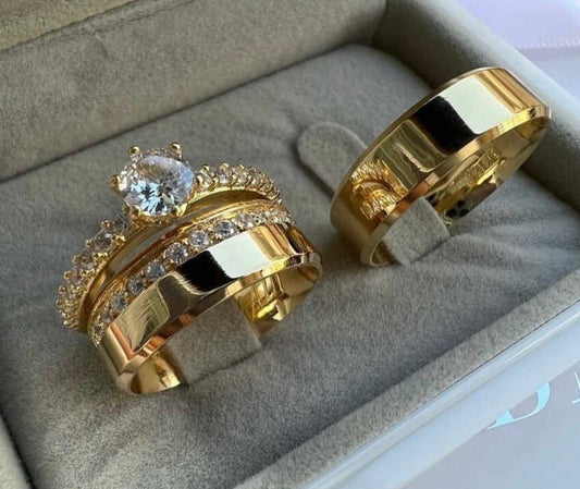 Conjunto Alianças de Moedas Antigas - Paris Elegante