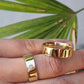 Conjunto Alianças de Moeda Antiga - Seychelles 6mm