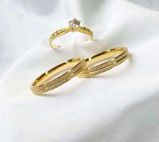 Conjunto Alianças de Moeda Antiga - O Sol 3mm
