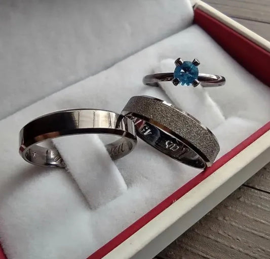 Par de alianças banhadas em ródio negro - 5mm