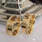 Conjunto Alianças de Moeda Antiga - Encanto Sereno 7mm
