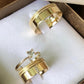 Conjunto Alianças de Moeda Antiga - Um Amor Puro 8mm