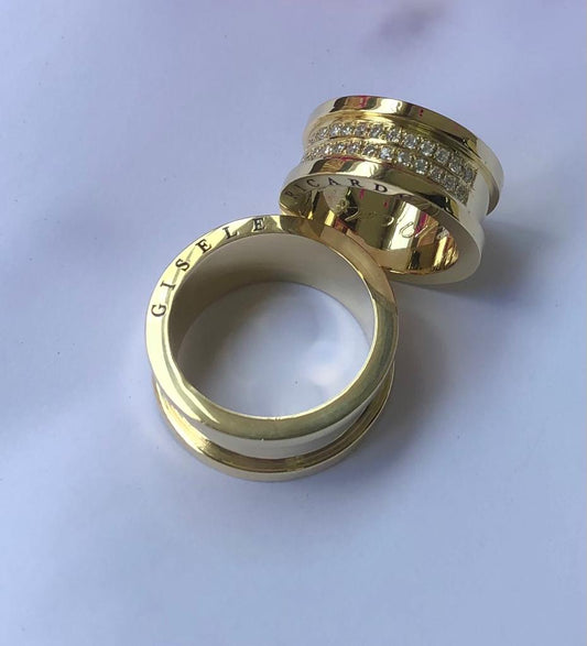 Conjunto Alianças de Moeda Antiga - Amor Eterno 9mm