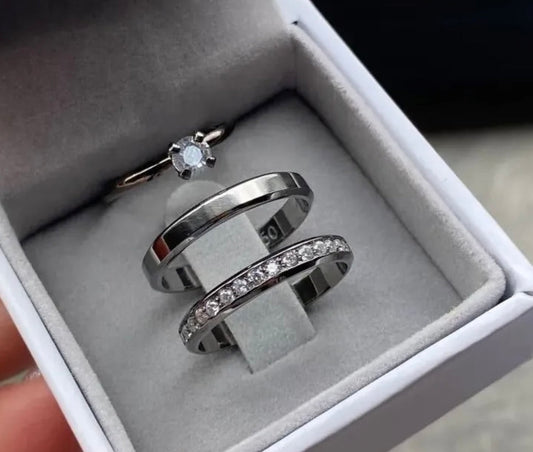 Par de alianças com banho de ródio negro - 4mm