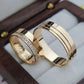 Conjunto Alianças de Moeda Antiga - Fiji 6mm